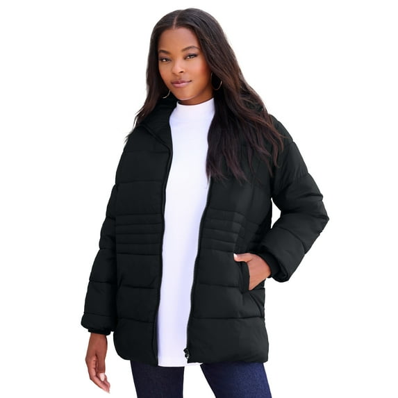 Roaman's Women's Plus Size Lightweight Quilted Jacket