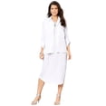 thumbnail image 1 of Roaman's Women's Plus Size Roll Tab Jacket Dress, 1 of 5