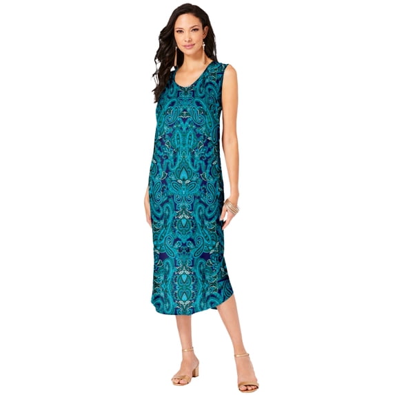 Roaman's Women's Plus Size Roll Tab Jacket Dress