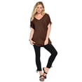 thumbnail image 1 of Roaman's Women's Plus Size Ruched Sleeve Ultra Drape Tunic, 1 of 3