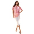 thumbnail image 1 of Roaman's Women's Plus Size Ruffle Sleeve Blouse, 1 of 4