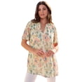 thumbnail image 1 of Roaman's Women's Plus Size Ruffle Sleeve Blouse, 1 of 2
