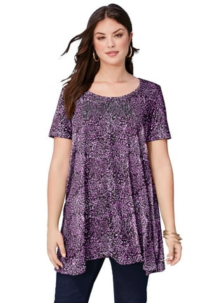 Romans - - Roamans ASSORTED Tess Crinkle Longline Shirt - Plus