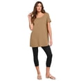 thumbnail image 1 of Roaman's Women's Plus Size Cotton Ultimate Scoopneck Swing Tunic, 1 of 6