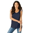 thumbnail image 1 of Roaman's Women's Plus Size Cotton Scoopneck Tank Top, 1 of 6
