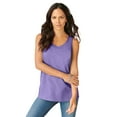 thumbnail image 1 of Roaman's Women's Plus Size Cotton Scoopneck Tank Top, 1 of 6