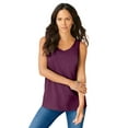 thumbnail image 1 of Roaman's Women's Plus Size Cotton Scoopneck Tank Top, 1 of 6