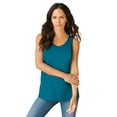 thumbnail image 1 of Roaman's Women's Plus Size Cotton Scoopneck Tank Top, 1 of 6