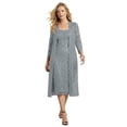 thumbnail image 1 of Roaman's Women's Plus Size 3/4 Sleeve Formal Duster Sequin – Embellished Lace Dress Set, 1 of 5