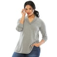 thumbnail image 1 of Roaman's Women's Plus Size Shawl Collar Ultimate Tee, 1 of 5