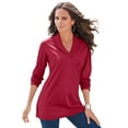 thumbnail image 1 of Roaman's Women's Plus Size Shawl Collar Ultimate Tee, 1 of 5