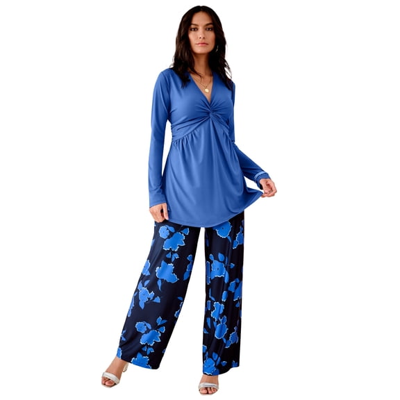 Roaman's Women's Plus Size Shirred Empire Waist Tunic