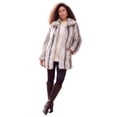 thumbnail image 1 of Roaman's Women's Plus Size Mid-Length Hooded Faux Fur Coat, 1 of 5