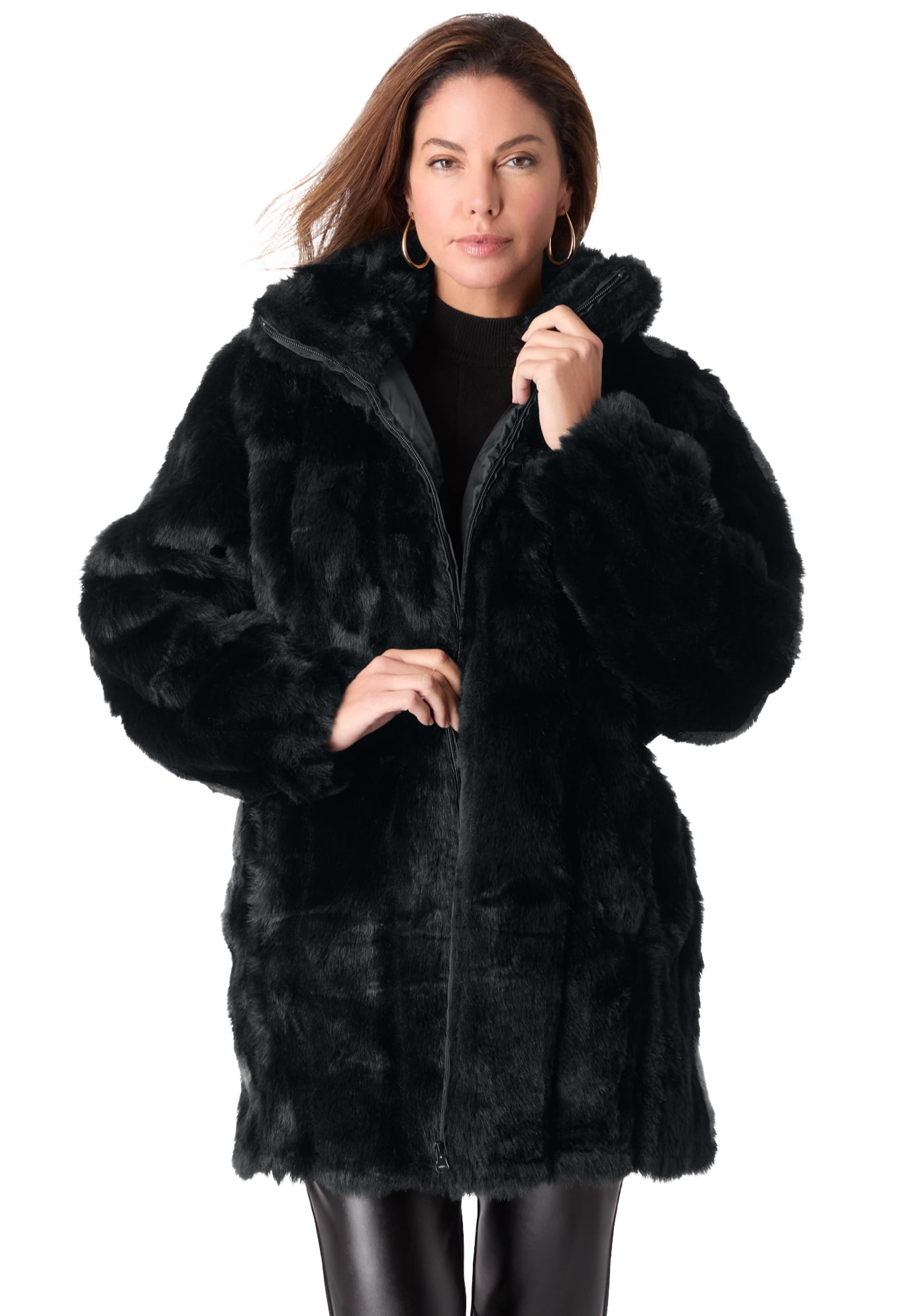 YfiDSJFGJ women's fur & faux fur jackets & coats, fur coats for 並行輸入品 Lined Parka Fur Lined Raincoat Womens YfiDSJFGJ Waterproof