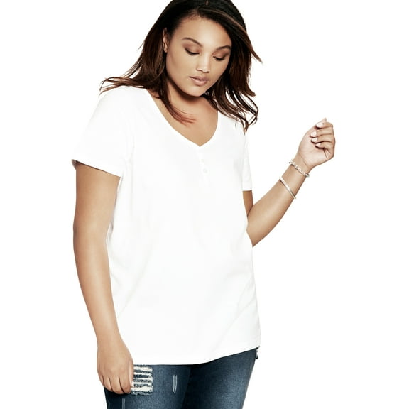 Roaman's Women's Plus Size Ultimate Short Sleeve Sweetheart Tee