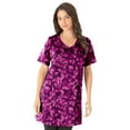 thumbnail image 1 of Roaman's Women's Plus Size Cotton Short Sleeve V-Neck Ultimate Tunic, 1 of 5