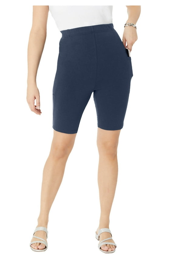 Women's Plus Size Side-Pocket Bike Short