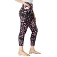 thumbnail image 1 of Roaman's Women's Plus Size Side-Pocket Essential Capri Legging, 1 of 5