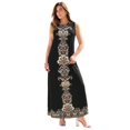 thumbnail image 1 of Roaman's Women's Plus Size Sleeveless Crew Neck Maxi Dress, 1 of 3
