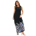 thumbnail image 1 of Roaman's Women's Plus Size Sleeveless Crew Neck Maxi Dress, 1 of 3