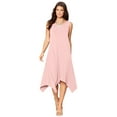 thumbnail image 1 of Roaman's Women's Plus Size Stretch Knit Mid Length Sleeveless Swing Dress, 1 of 4
