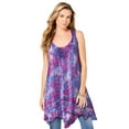 thumbnail image 1 of Roaman's Women's Plus Size Smocked Racerback Tunic, 1 of 5
