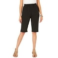 thumbnail image 1 of Roaman's Women's Plus Size Soft Knit Pull-On Bermuda Short, 1 of 5