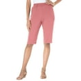 thumbnail image 1 of Roaman's Women's Plus Size Soft Knit Pull-On Bermuda Short, 1 of 6