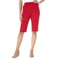 thumbnail image 1 of Roaman's Women's Plus Size Soft Knit Pull-On Bermuda Short, 1 of 4