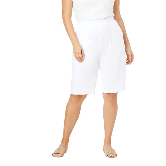 Roaman's Women's Plus Size Soft Knit Pull-On Bermuda Short