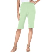 Roaman's Women's Plus Size Soft Knit Pull-On Bermuda Short