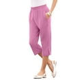 thumbnail image 1 of Roaman's Women's Plus Size Soft Knit Pull-On Capri Pant, 1 of 5