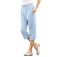 thumbnail image 1 of Roaman's Women's Plus Size Soft Knit Pull-On Capri Pant, 1 of 6