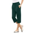 thumbnail image 1 of Roaman's Women's Plus Size Soft Knit Pull-On Capri Pant, 1 of 5