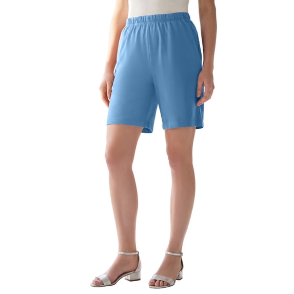 Roaman's Women's Plus Size Soft Knit Pull-On Short
