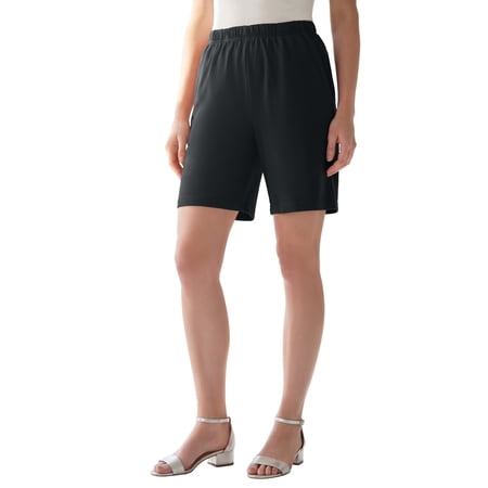 Roaman's Women's Plus Size Petite Plus Size Soft Knit Pull-On Short