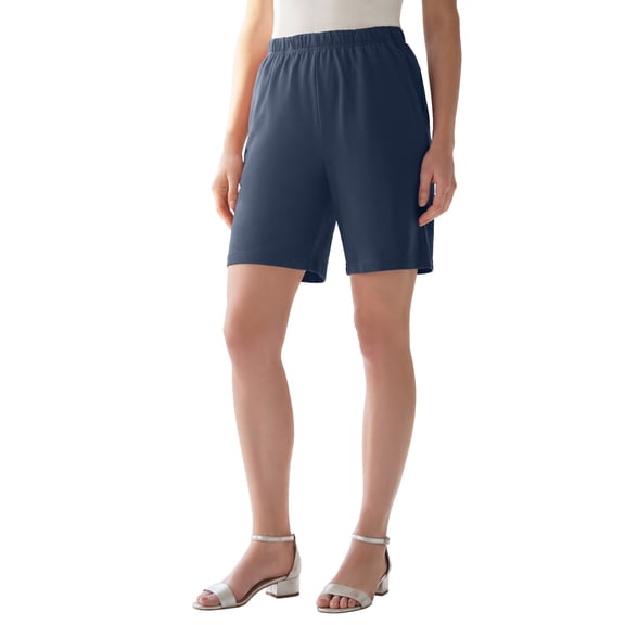 Roaman's Women's Plus Size Soft Knit Pull-On Short