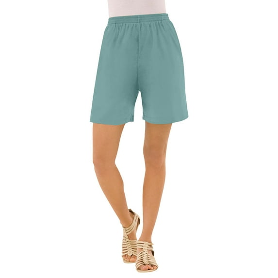 Roaman's Women's Plus Size Soft Knit Pull-On Short