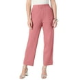 thumbnail image 1 of Roaman's Women's Plus Size Soft Knit Straight-Leg Capri Pant, 1 of 3