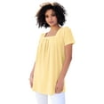 thumbnail image 1 of Roaman's Women's Plus Size Square Neck Eyelet Tunic, 1 of 1