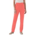 thumbnail image 1 of Roaman's Women's Plus Size Tall Plus Size Soft Knit Relaxed Pull-On Straight Leg Pant, 1 of 6