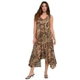 thumbnail image 1 of Roaman's Women's Plus Size Stretch Knit Mid Length Sleeveless Swing Dress, 1 of 6