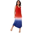 thumbnail image 1 of Roaman's Women's Plus Size Stretch Knit Sleeveless Midi Dress With Ruched Hem Detail, 1 of 1