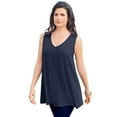 thumbnail image 1 of Roaman's Women's Plus Size Cotton Ultimate Swing Tank Top, 1 of 6