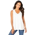 thumbnail image 1 of Roaman's Women's Plus Size Cotton Ultimate Swing Tank Top, 1 of 6