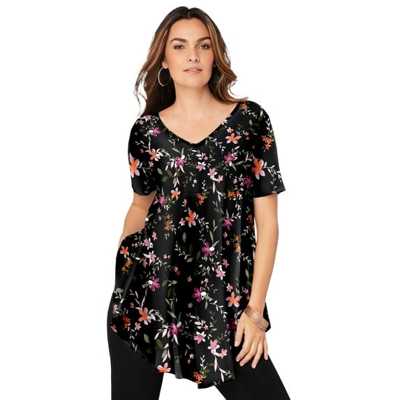 Roaman's Women's Plus Size Swing Ultra Femme Tunic