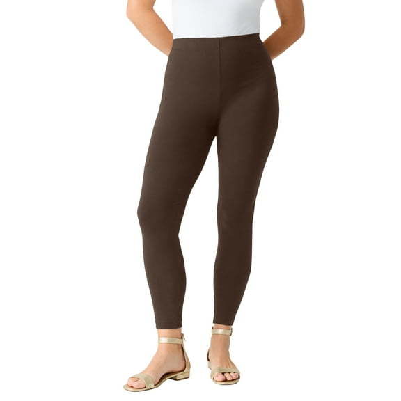 Roaman's Women's Plus Size Tall Plus Size Ankle Length Essential Stretch Legging