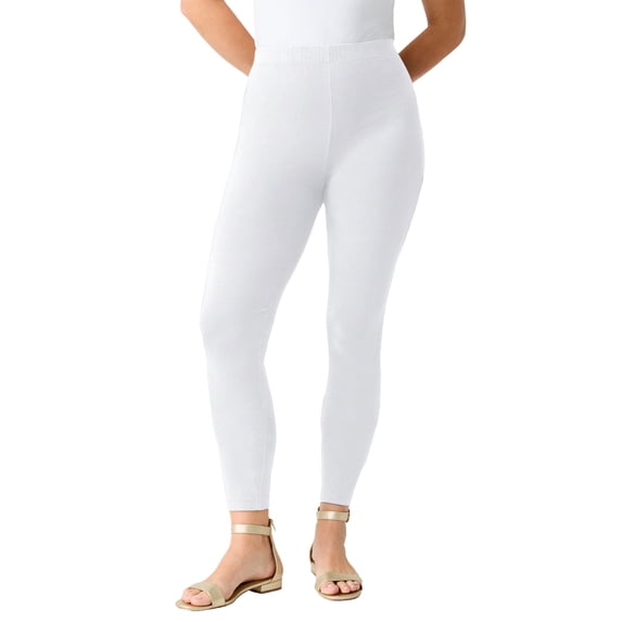 Roaman's Women's Plus Size Petite Plus Size Essential Stretch Ankle Length Pull-On Legging