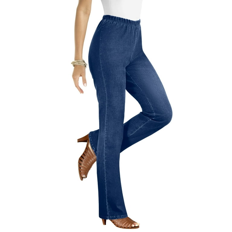 Roaman's Women's Plus Size Tall Comfort Stretch Bootcut Jean