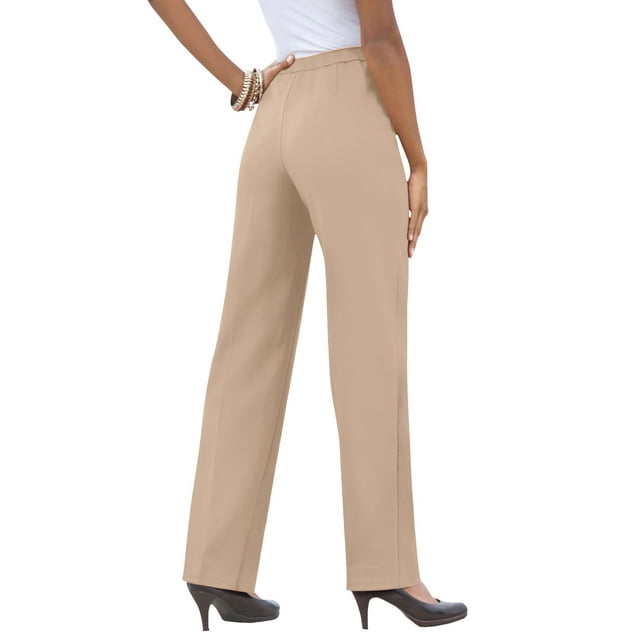 Roaman's Women's Plus Size Tall Classic Bend Over Pant